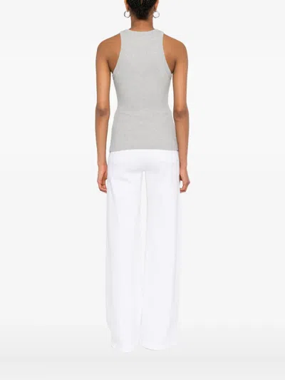 Agolde Rayne Rib Tank In Grey Heather