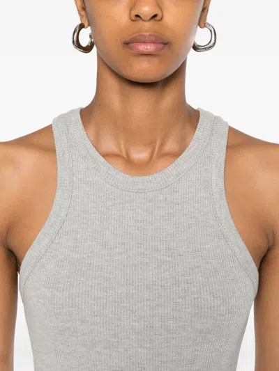 Agolde Rayne Rib Tank In Grey Heather