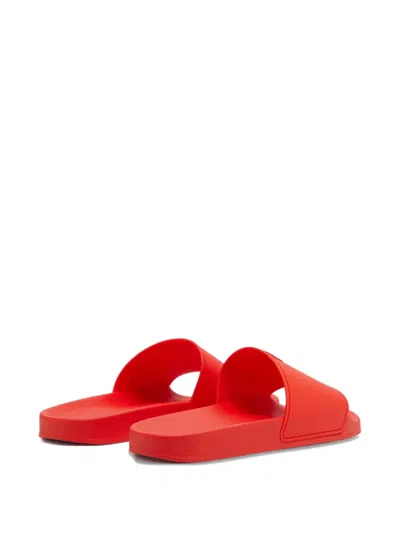 Diesel Sa-swim-rubber Pool Slides With D Logo In Burgundy