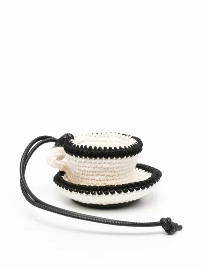 Jw Anderson Crocheted-cup Charm In Multi