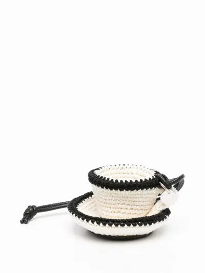 Jw Anderson Crocheted-cup Charm In Multi