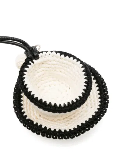 Jw Anderson Crocheted-cup Charm In Multi