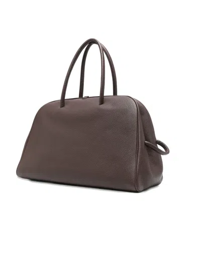 Jacquemus Large Structured Bag With Pebbled Texture In Brown