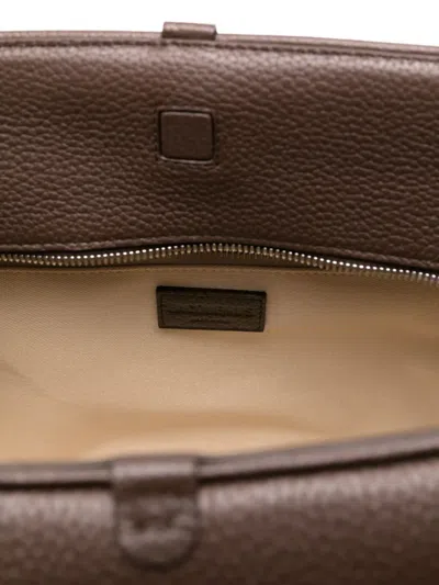 Jacquemus Large Structured Bag With Pebbled Texture In Brown