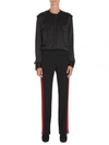 Haider Ackermann Jumpsuit With Contrast Red Stripe In Nero