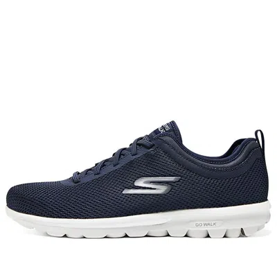 Skechers Go Walk Classic Lace Up 'navy' In Black