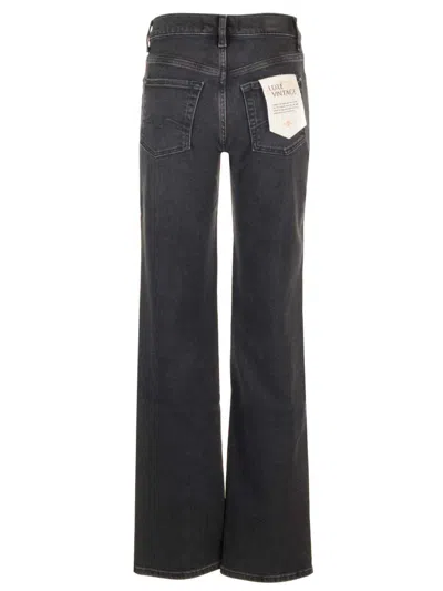 7 For All Mankind Calie Straight Ankle Bottom Clothing In Black