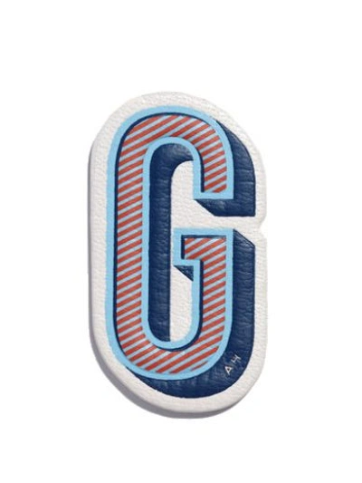 Shop Anya Hindmarch G Sticker In Blue/red