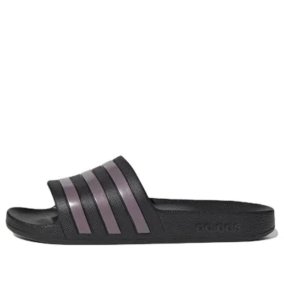 Adidas Originals (wmns) Adidas Adilette Aqua 'black Purple' In Multi