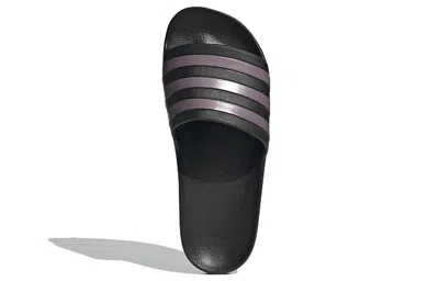 Adidas Originals (wmns) Adidas Adilette Aqua 'black Purple' In Multi