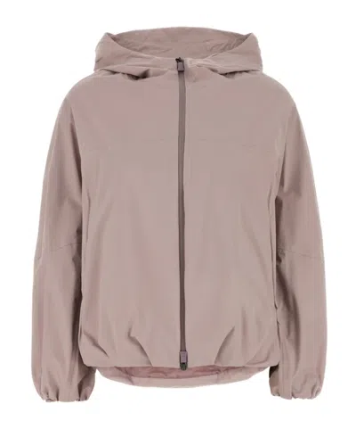 Herno Pink Nylon Jacket In Neutral