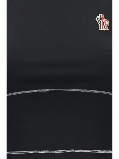 Moncler Grenoble Black Polyamide Elastane Top In Black