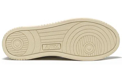 Autry Dallas Leather Low 'white Navy' In Multi