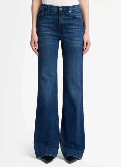 7 For All Mankind Dojo Tailorless Sacramento Kick Flare Jean In Blue