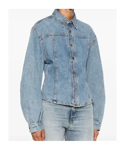 Haikure Button-up Denim Jacket In Blue