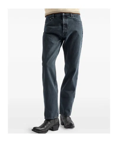 Prada Regular Denim Jeans In Gray