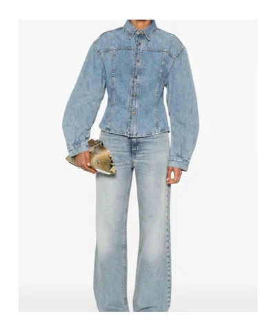 Haikure Button-up Denim Jacket In Blue