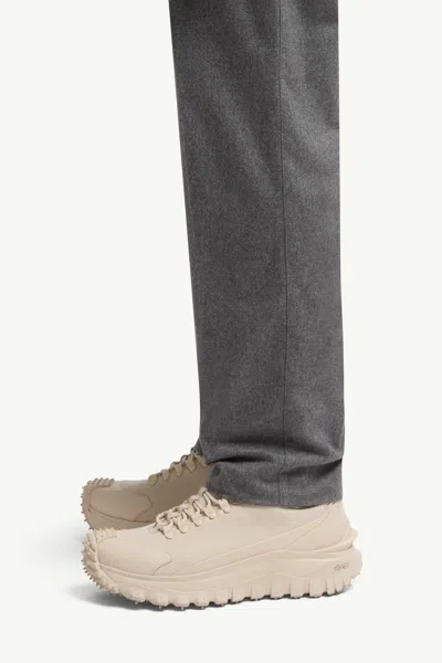 Moncler Cashmere Blend Pants In Gray