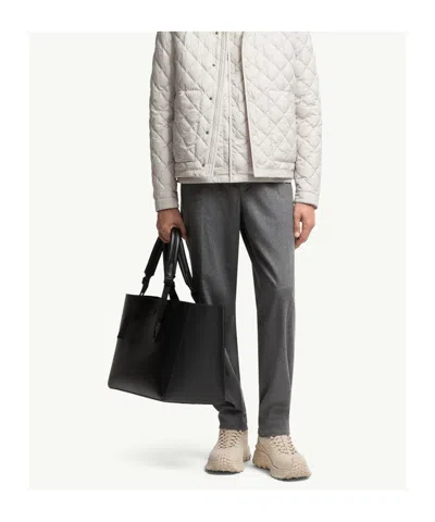Moncler Cashmere Blend Pants In Gray