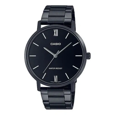 Casio Dress Classic Minimalistic Analog Steel Strap Watch 'black'