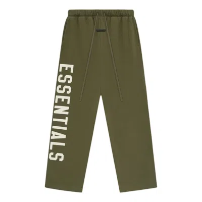 Essentials Fear Of God  Fall24 Back To School Fleece Relaxed Sweatpant 'olive' In Green