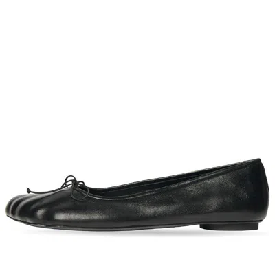 Balenciaga Bow-detail Leather Ballet Flats In Black | ModeSens