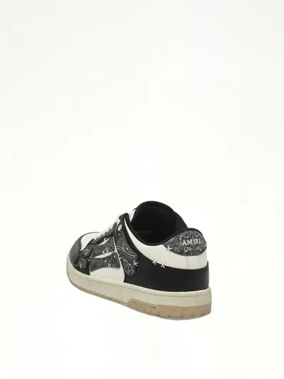 Amiri Skel Top Black Low Top Sneakers With Logo Patch On The Tongue And Logo Lettering On The Heel In Leat In Black