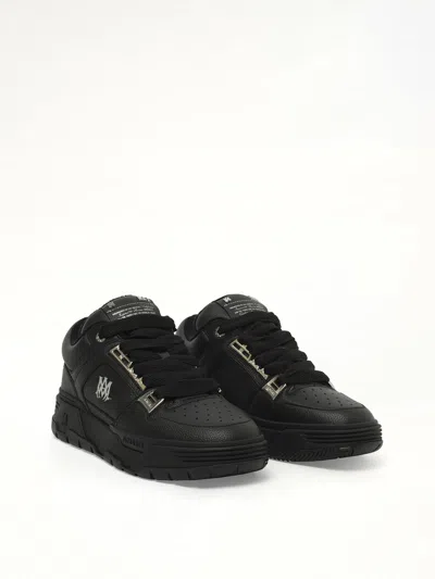 Amiri Black Sneakers With Logo Patch On The Side And Logo Lettering On The Rear In Leather Man
