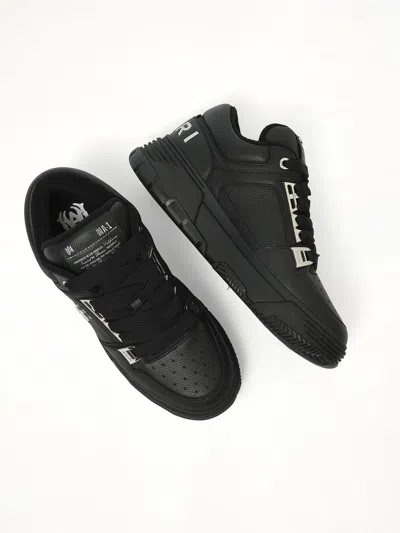 Amiri Black Sneakers With Logo Patch On The Side And Logo Lettering On The Rear In Leather Man