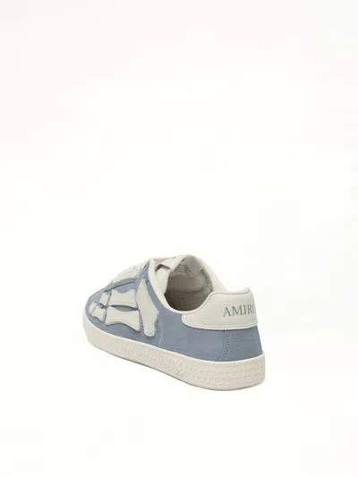 Amiri Pacific Bones Appliquéd Suede Sneakers In Blue