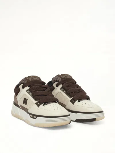 Amiri Brown Low Top Sneakers With Logo Detail On The Side And Mesh Panels