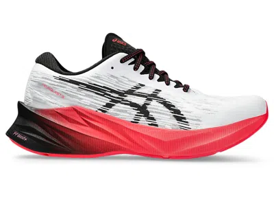 Asics Novablast 3 Wide 'white Black Electric Red' In Multi