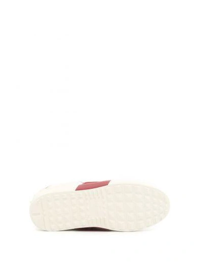 Shop Valentino Open Sneakers In Bianco/rosso Lacca|bianco