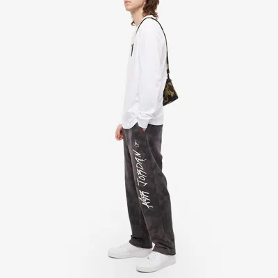 Air Jordan Tie Dye Alphabet Lacing Fleece Sports Pants Men's Brown In Gray