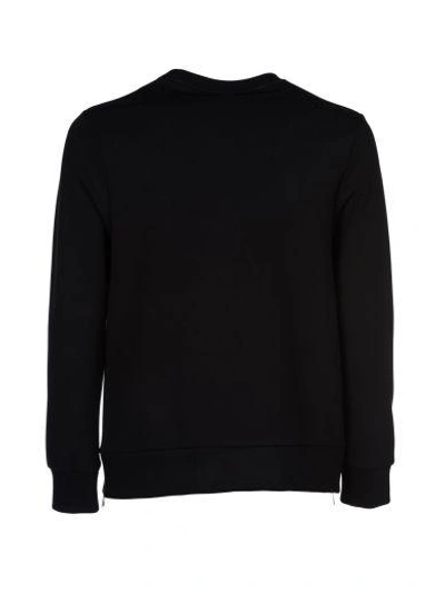 Shop Neil Barrett Lightning Bolt Sweatshirt In Black/white
