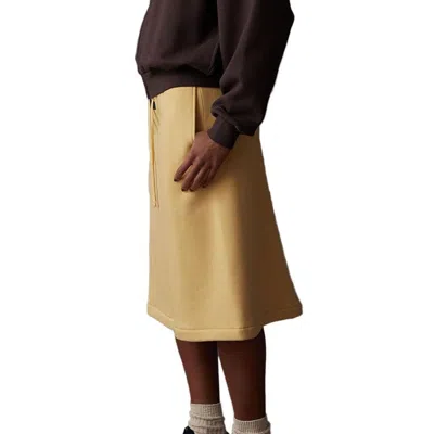 Essentials (wmns) Fear Of God  Ss23 Midi Skirt 'light Tuscan' In Yellow