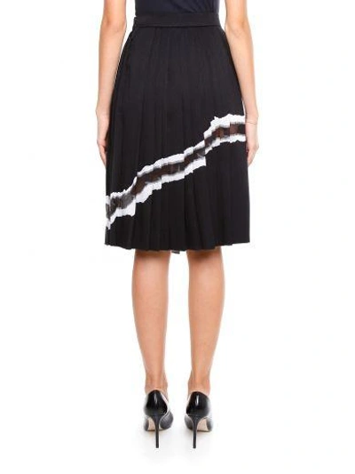 Shop Maison Margiela Sheer Panel Skirt In Black|bianco