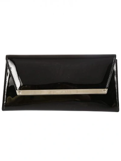 Shop Jimmy Choo Margot Yellow Patent And Suede Clutch Bag In Black