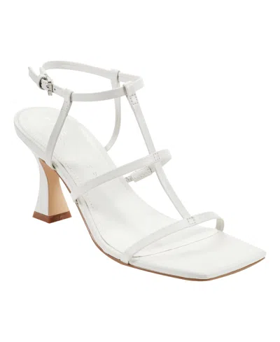 Marc Fisher Ltd Women's Dennie Strappy Leather Dress Sandal In White