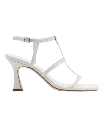 Marc Fisher Ltd Women's Dennie Strappy Leather Dress Sandal In White