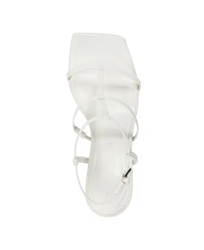 Marc Fisher Ltd Women's Dennie Strappy Leather Dress Sandal In White