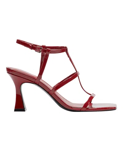 Marc Fisher Ltd Women's Dennie Caged Tapered Heel Sandals In Red