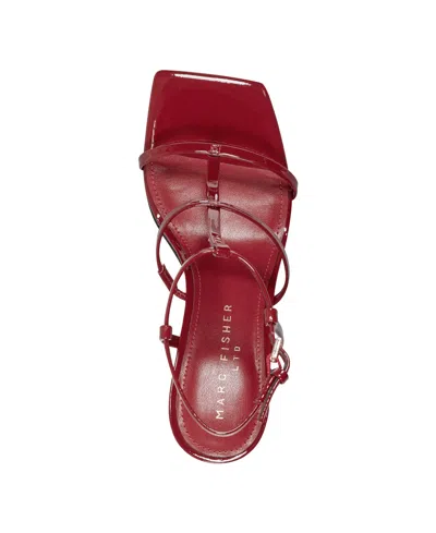 Marc Fisher Ltd Women's Dennie Caged Tapered Heel Sandals In Red