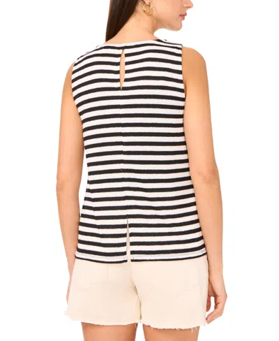 Vince Camuto Women's Striped Crewneck Sleeveless Top