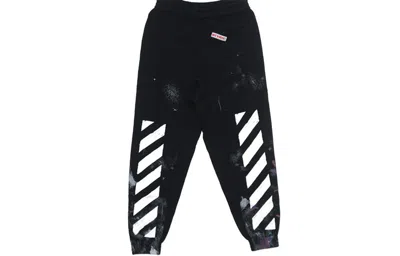 Off-white Diagonal Galaxy Brushed Sweatpants In Black