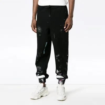 Off-white Diagonal Galaxy Brushed Sweatpants In Black