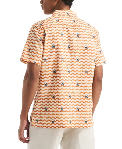 Nautica Jaws X  Men's Classic-fit Printed Button-down Camp Shirt