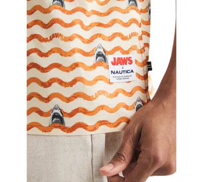 Nautica Jaws X  Men's Classic-fit Printed Button-down Camp Shirt