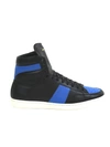 SAINT LAURENT Black And Blue "court Classic" Hi-top Sneakers,418026CN440/1093