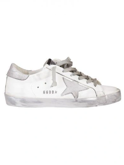 Shop Golden Goose White Silver Metal Superstar Low Sneakers In Sparkle White/silver Star